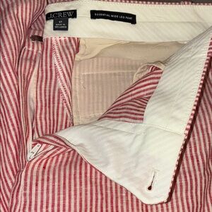 J. Crew Women’s (8) Wide Leg Pant | Seersucker material |  Candycane Stripes